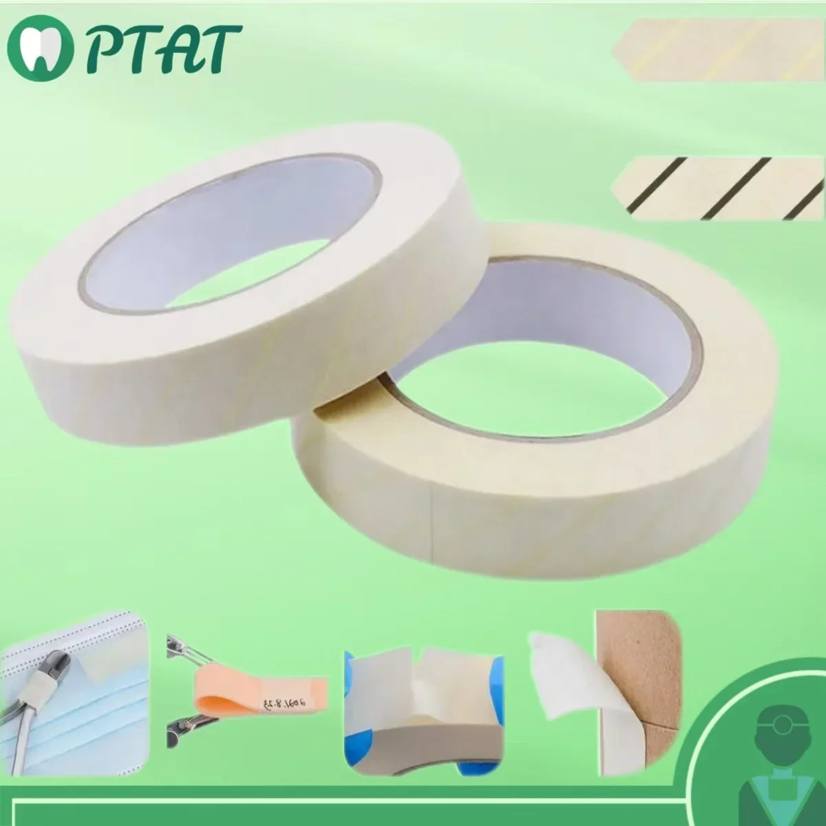 50m Autoclave Tape Lead Free Process Steam Sterilization Indicator Biological Grade Paper Tape For Dental Surgical Tools