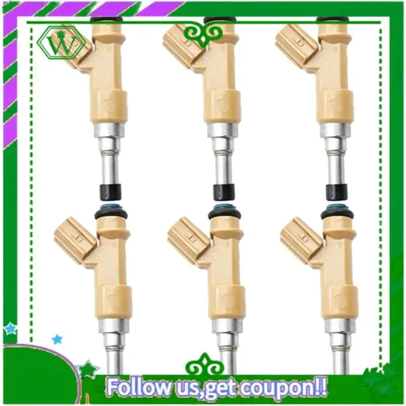 

AC34-6PCS Новый топливный инжектор 23250-31100 23209-39215 Комплект аксессуаров для Toyota Land Cruiser Prado 2008-2012