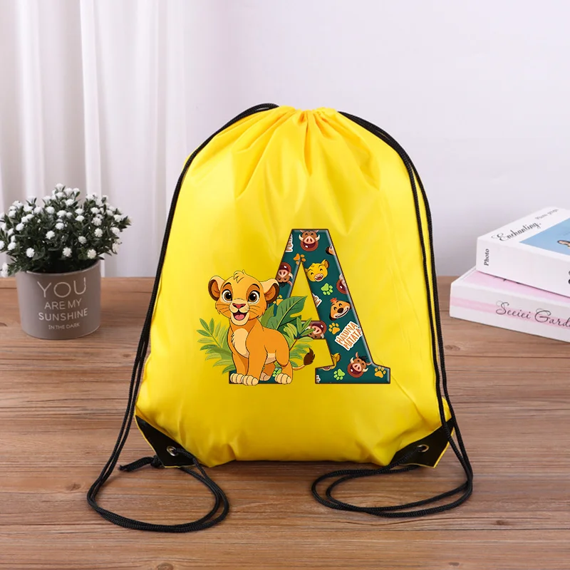 Mufasa Lion King Drawstring Bag Backpack Gym Clothes Shoes Storage Pouch Large Capacity Waterproof Travel Portable Sports Bags