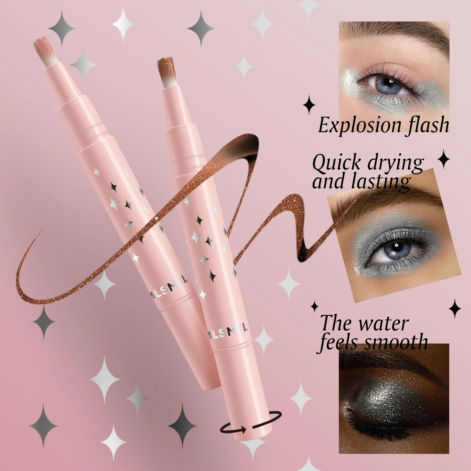 عصا ظلال عيون مقاومة للماء تدوم طويلاً ، انفجار فردي ، لطخة رموش عابرة للحدود ، موضة جديدة ، 8 ألوان ، الأكثر مبيعًا