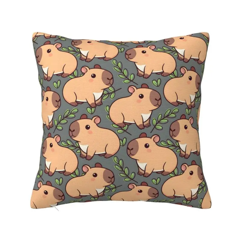 

Забавная красочная креативная наволочка с принтом капибары на заказ, украшение для гостиной, кавайные подушки для дивана, квадратная наволочка