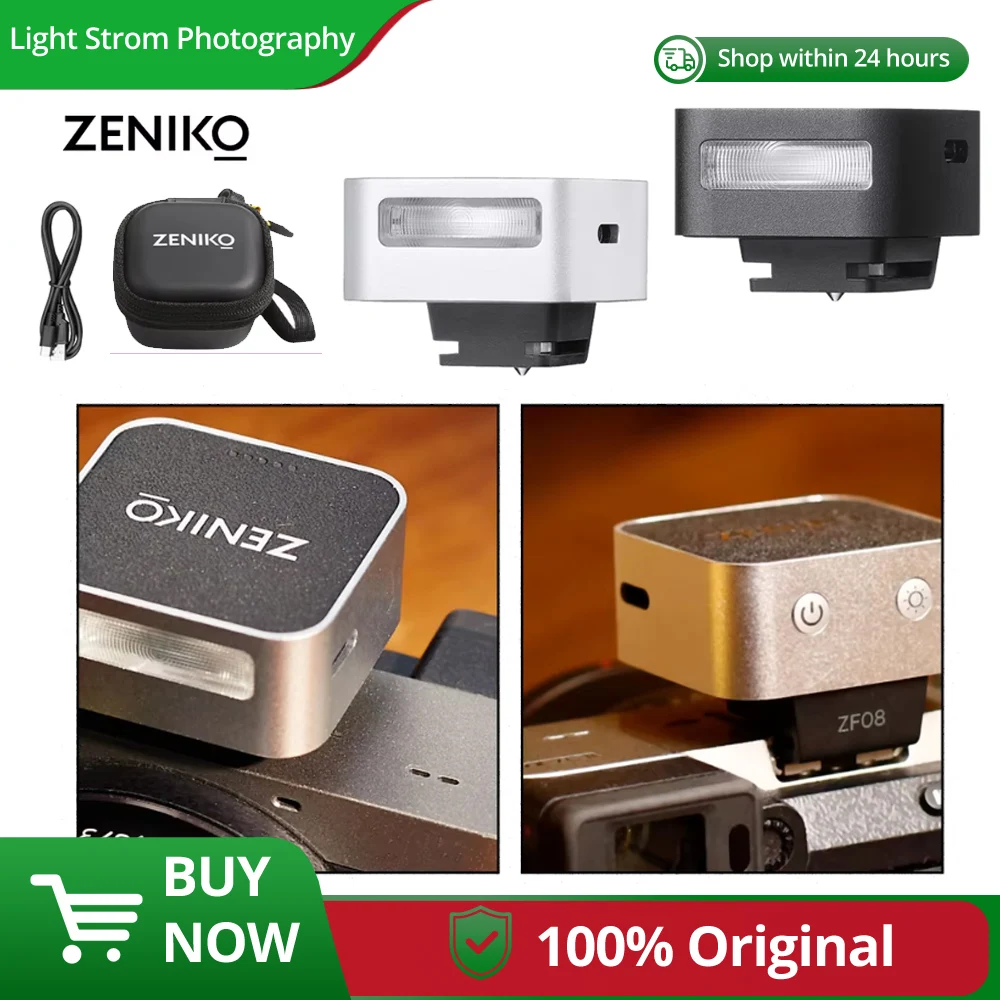 zeniko-zf04-zf08-富士フイルム-xt5-x100-xm5-ソニー-zve10-a7m4-ニコン-z30-キヤノン-r8-ミニレトロフラッシュ-ユニバーサルホットシューカメラフラッシュライト