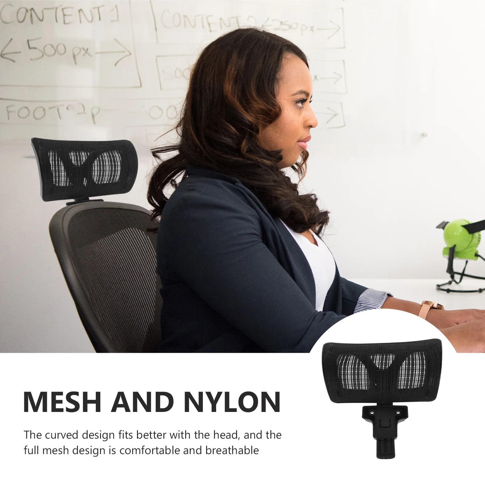 1세트 편안한 조절 가능한 의자 머리 받침대 목 지지대 사무실 컴퓨터 의자 머리 쿠션 인체공학적 머리 베개 사무용품