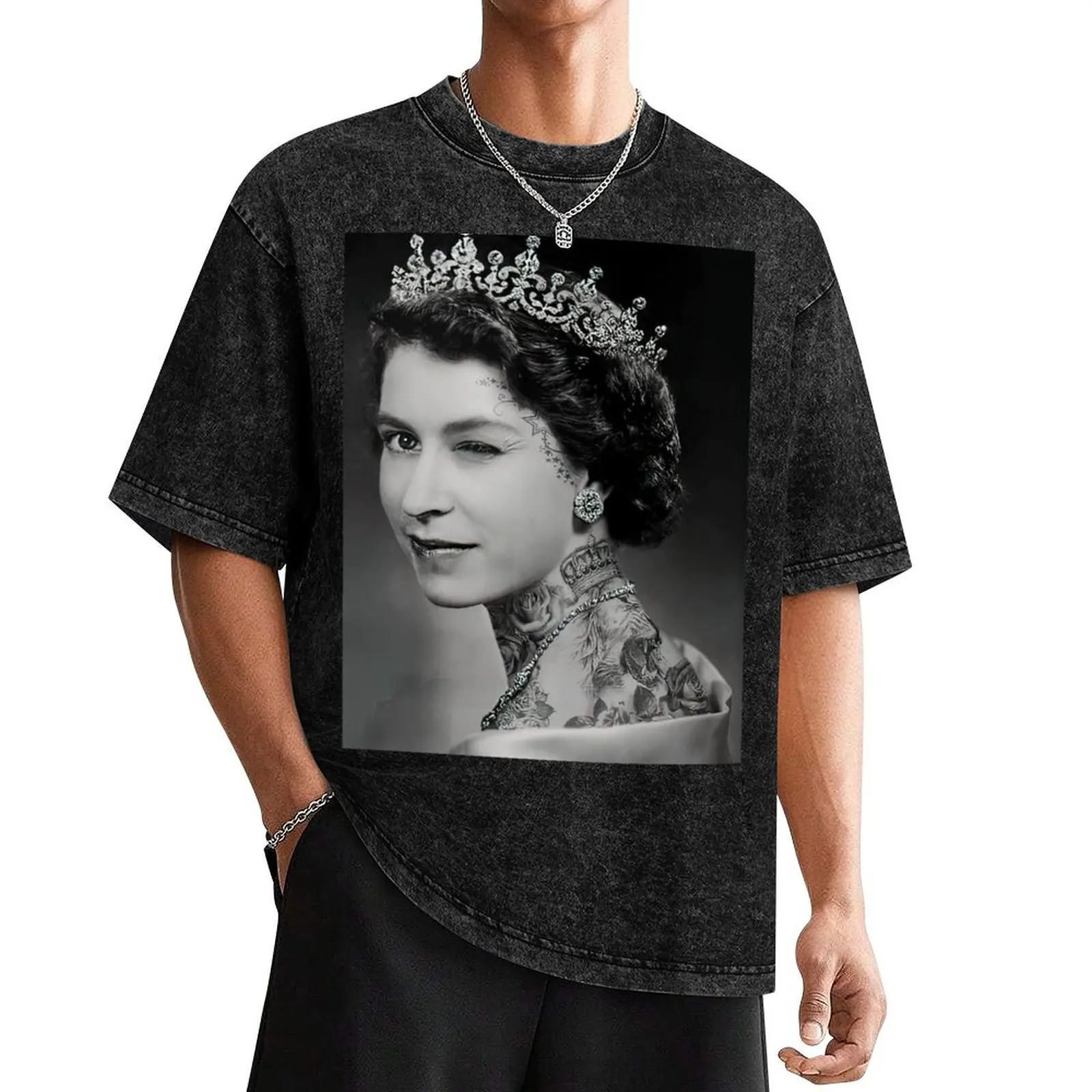 Home Decor Wall Art Print Limited Edition Jubilee Tattoo Art The Crown T-Shirt vintage mens clothing