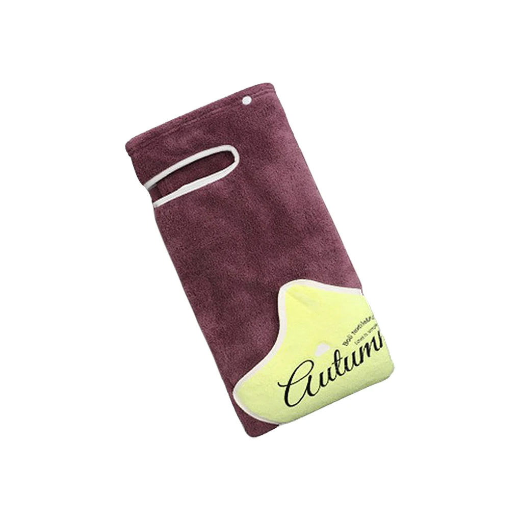 

Coral Velvet Women Bathrobe Washable Sleepwear Sleeveless Portable Shower Robe Body Dress M