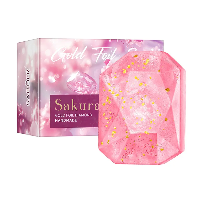 100g เพชรผลไม้หอม Handmade สบู่บาร์ธรรมชาติสบู่น้ํามันหอมระเหยสําหรับใบหน้า,Body,Whitening,กระจ่างใส,หดรูขุมขน