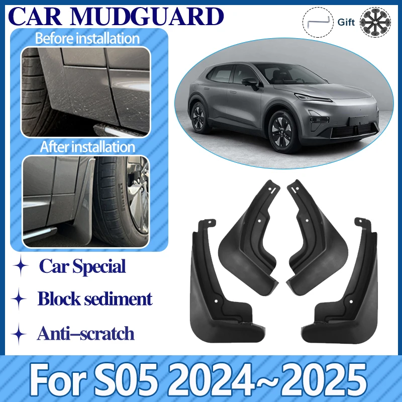 

Car Wheel Mudguards For Changan Deepal S05 2024 2025 Fender Rear Front Mud Flap Guard Anti-splash Mudflaps Auto Accessories 4PCS