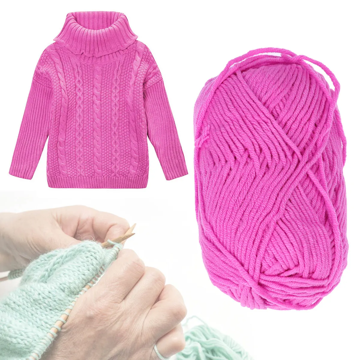 

50G Milk Cotton Yarn Super Soft Skin Care Cotton Wool for Crochet Knitting Patterns DIY Clothing Accessories Machine Washable