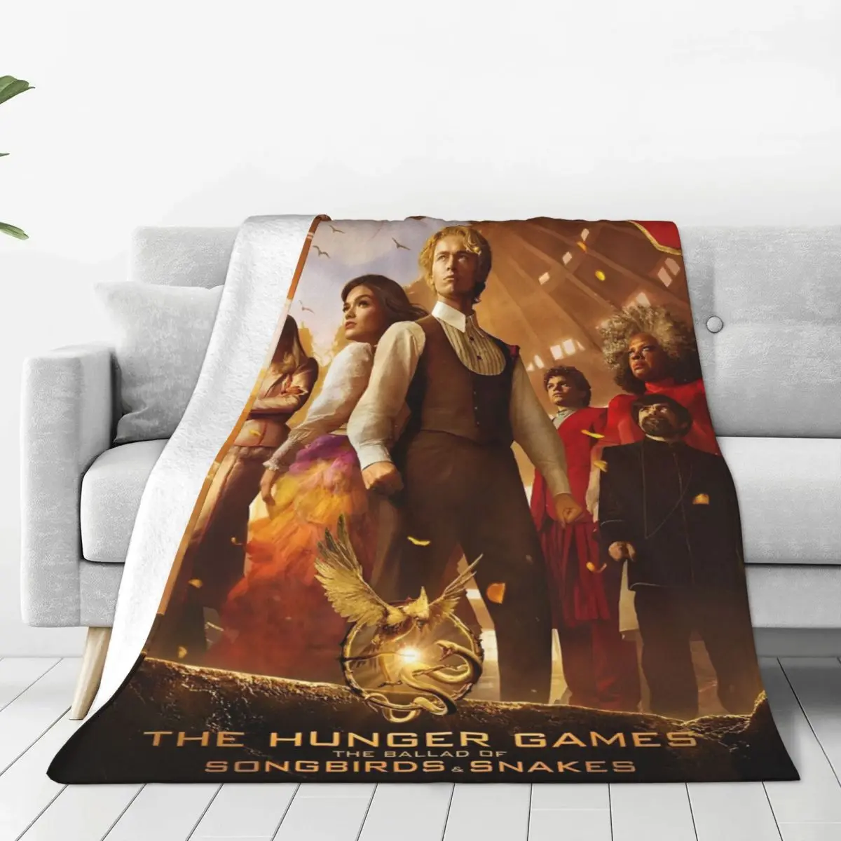 The Hunger Games Ballad Of Songbirds & Snakes Flannel Blankets Movie Novelty Throw Blanket for Home 150*125cm Bedspreads Thin