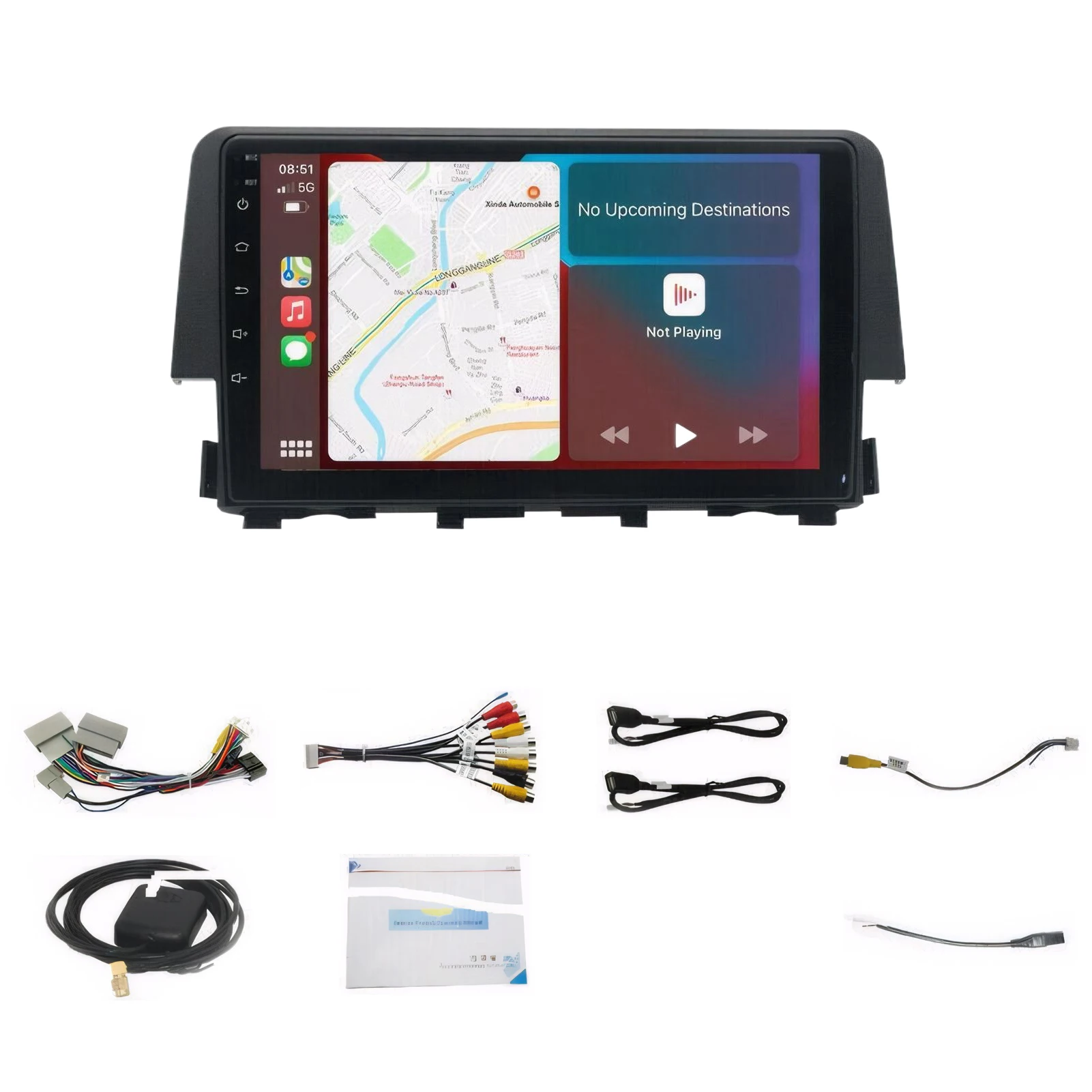 

Автомобильный радиоприемник Carplay для Honda Civic 2016-2020, Android 13, стерео мультимедийный видеоплеер, GPS, беспроводной Carplay MP5-плеер