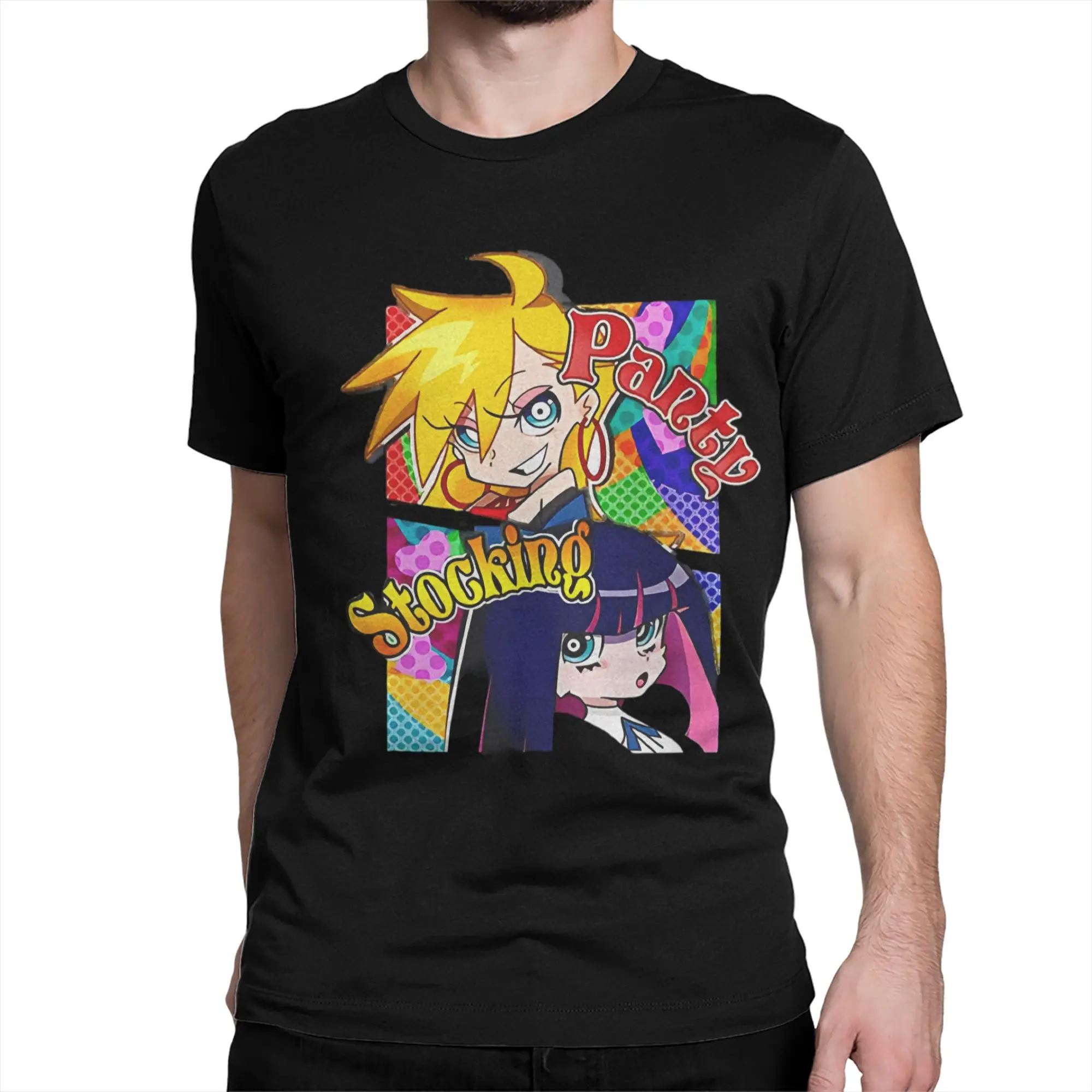 Panty Stocking with Garterbelt T-Shirts for Men Women Cute Anime Funny Cotton Tee Shirt Short Sleeve T Shirt Plus Size Tops