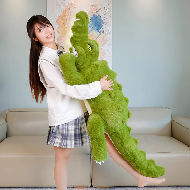 70-150cm di alta qualità nuovo Gaint verde coccodrillo peluche bambola cuscino rettile peluche decorazione della casa regalo per ragazzi e ragazze