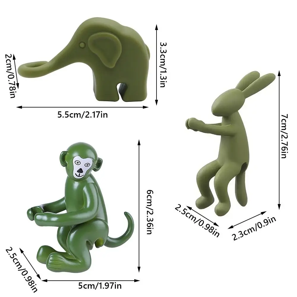 انتشار نباتات السيليكون الأصدقاء أرنب/قرد/فيل أوتاد نباتية قابلة لإعادة الاستخدام مثبت الزراعة المائية انتشار النباتات #6