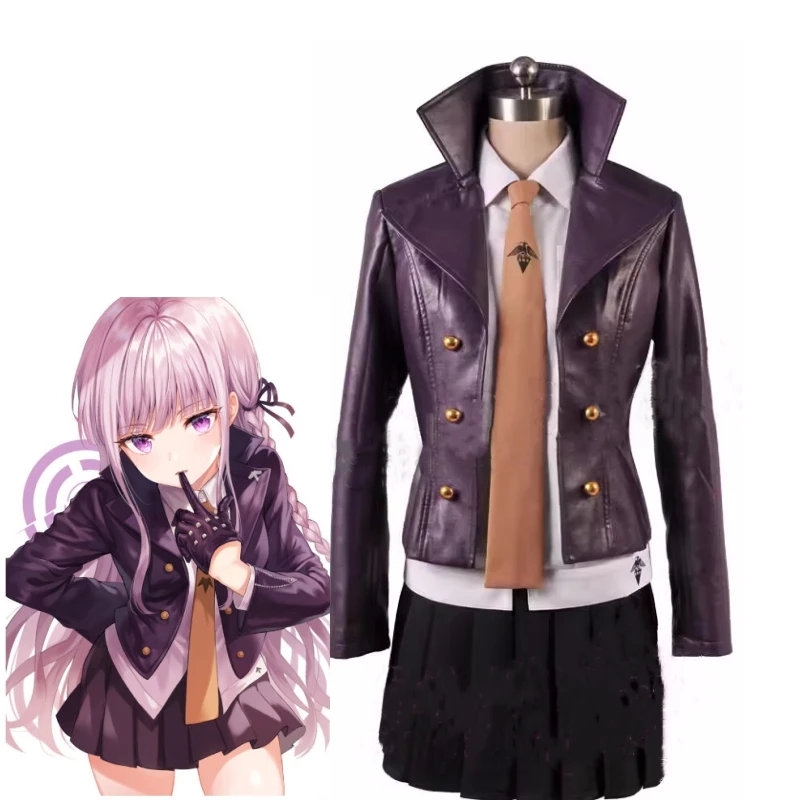 

Danganronpa Kyoko Kirigiri Cosplay Costume Jacket Shirt Skirt Uniform Set Halloween Carnival Party Role Play Outfit