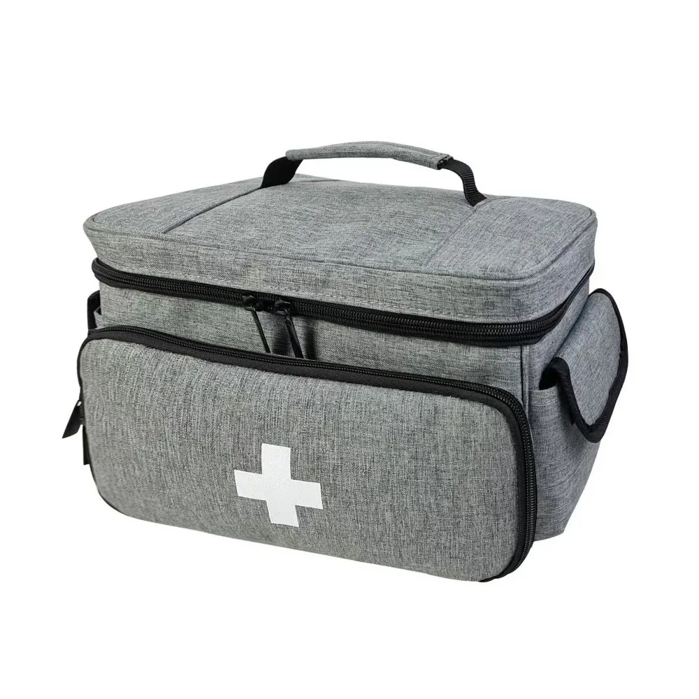 

Large Capacity Medicine Kit Bag Sorted Storage Portable Medicine Carry Bag Handle Zippered Travel Medicine Organizer Nursing