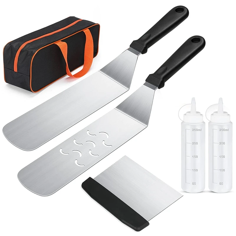 

Flat Top Grill Accessories Set Flat Grill Accessories For Blackstone And Camp Chef With Spatula & Carry Bag