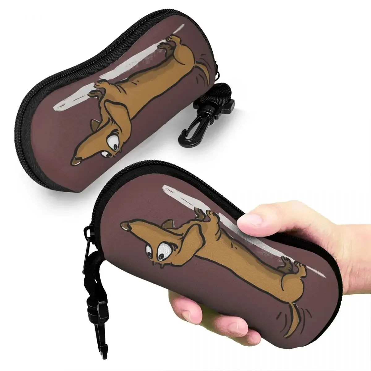 Dackel Dog Glasses Case Portable Accessories Dachshund Wiener Sausage Doxie Sunglasses Protector Charming Eye Contacts