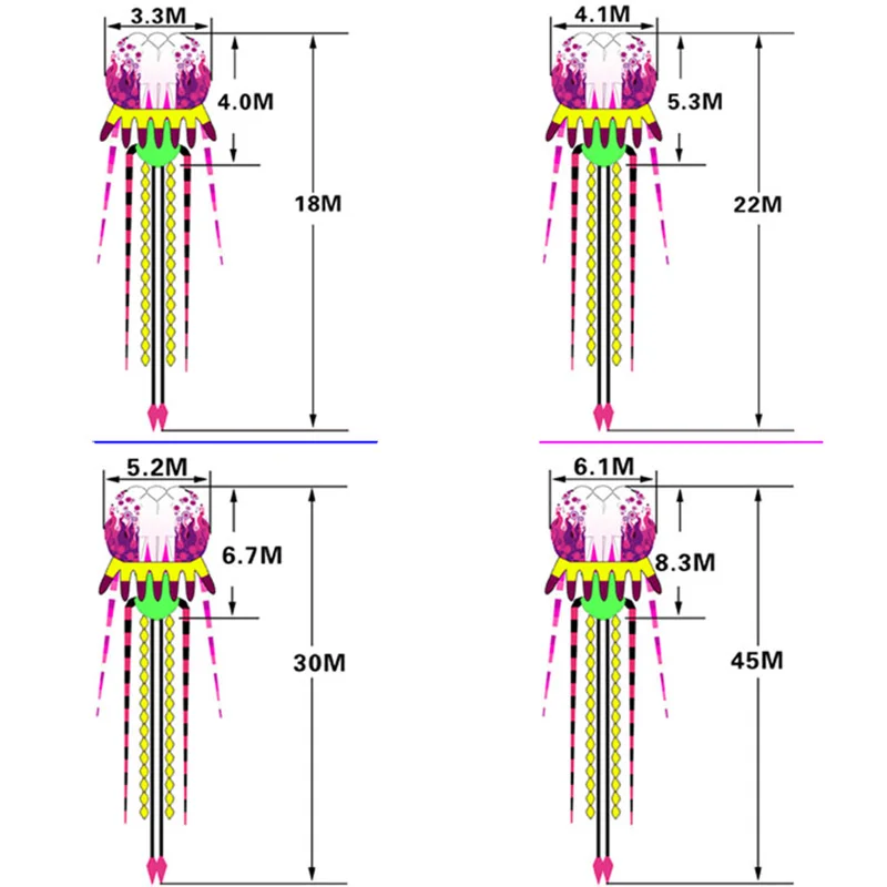 

free shipping large jellyfish kite fly soft kite reel for adults professional kites walk in sky kite factory big octopus kite