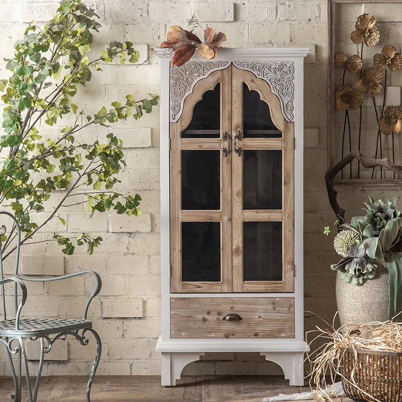 American retro dining cabinet, entrance to living room