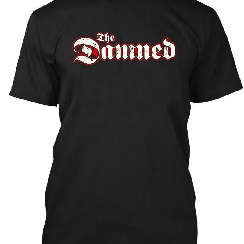 Nueva camiseta popular con logotipo Vintage de The Damned English Music Art, S 5XL