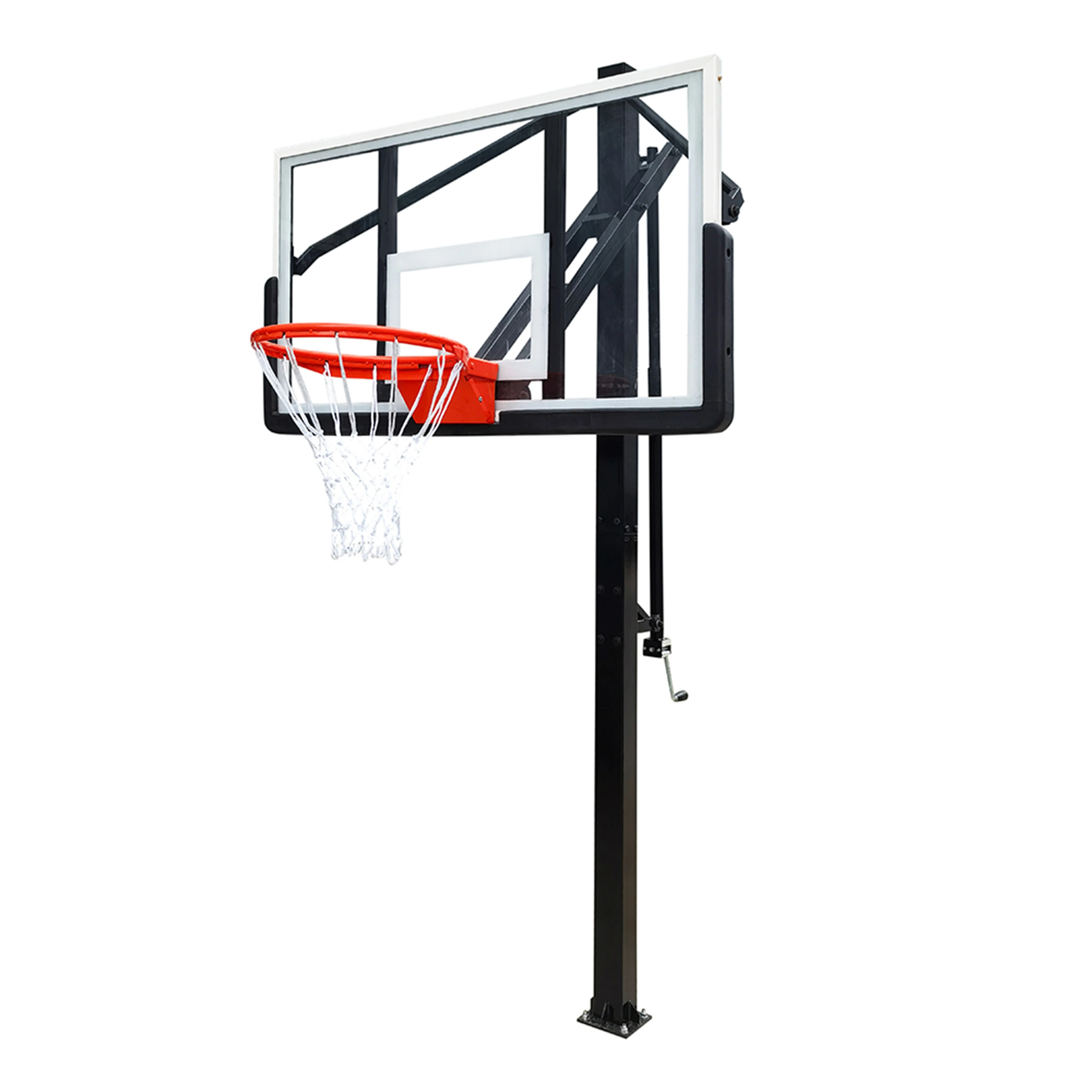 屋内/屋外兼用バスケットボールスタンド/フープ、高さ調節可能、子供用標準サイズ、コート設備用