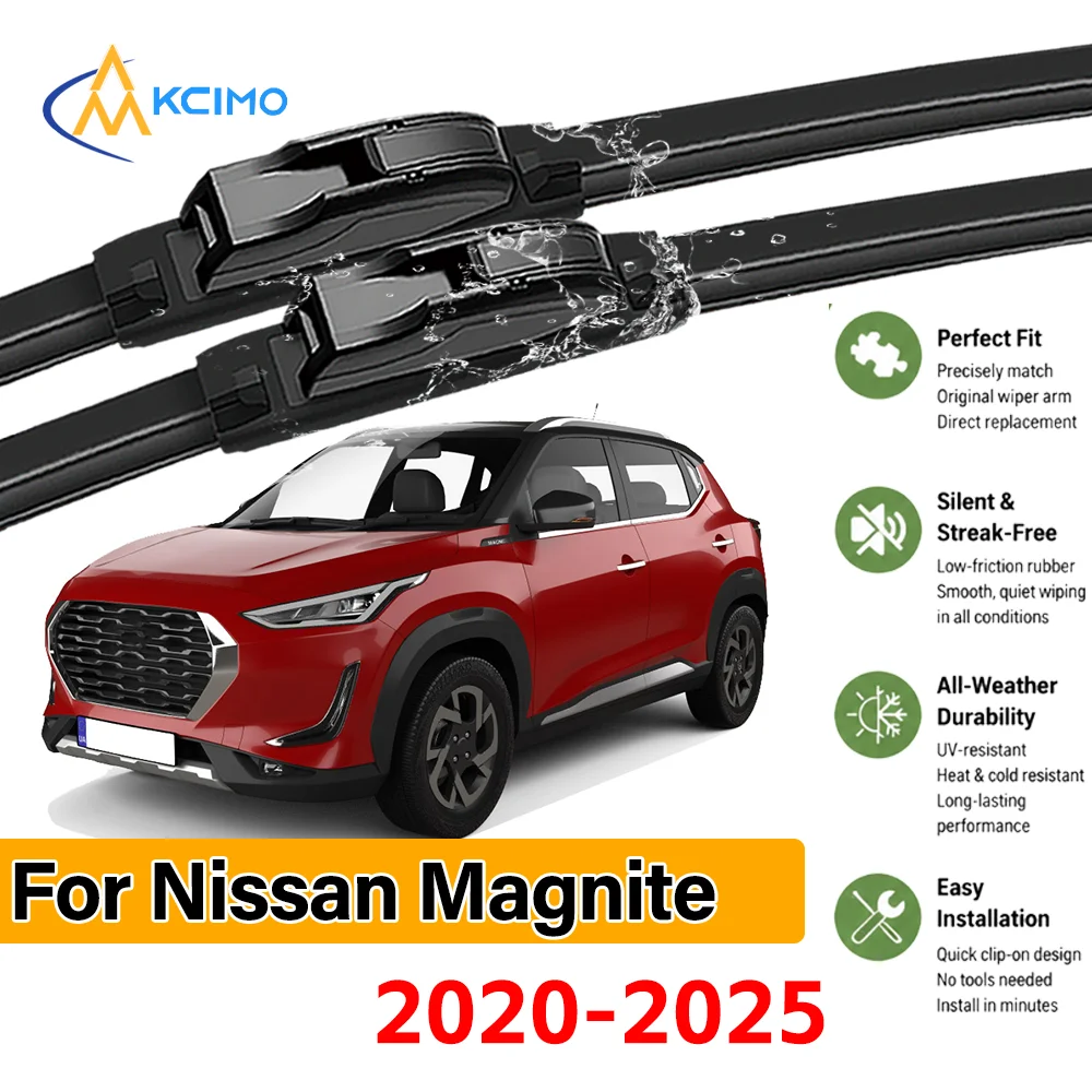 2 escobillas limpiaparabrisas delanteras para coche Nissan Magnite DD0 2020-2025, visibilidad cristalina y seguridad de conducción mejorada