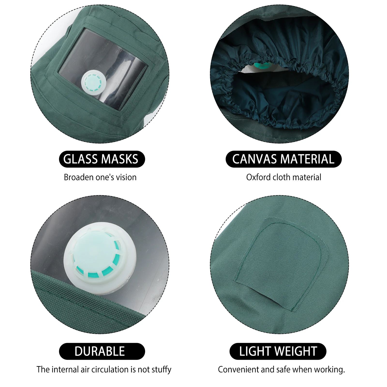 

Sandblasting Protective Hood Pc Oxford Cloth Sand Mask Anti Dust for Outdoor Work Sandblasting Hood