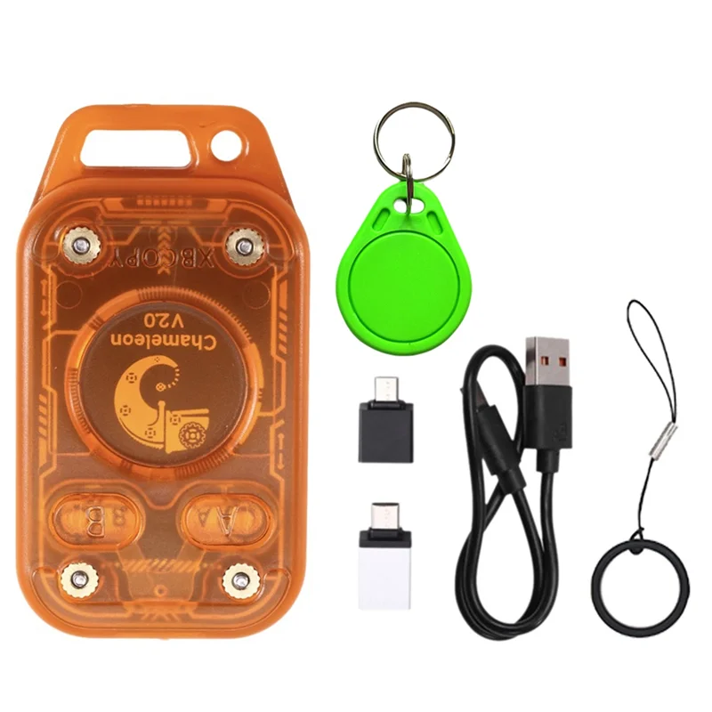 【PREDE-DROP!】Chameleon V2.0 125K 13.56Mhz RFID Smart Chip Reader Emulador NFC Duplicador Chameleon Ultra + 1XUID Chaveiro Cartão De