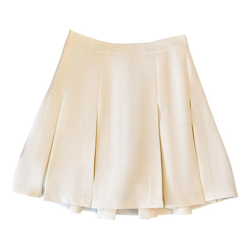 140Kg Plus Size Women Loose Solid A-Line Pleated Elastic Waist Skirt Hip 152cm 5XL 6XL 7XL 8XL