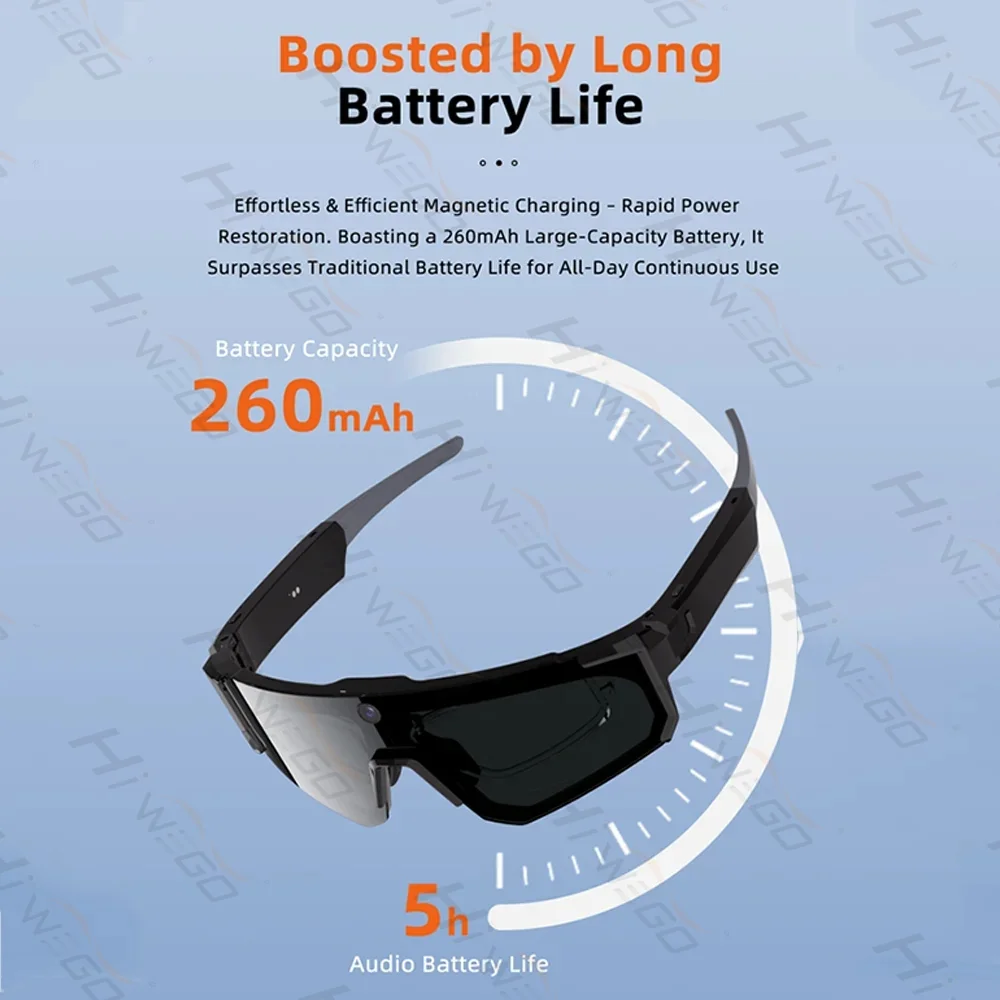 4K Polarized Sunglasses AI Smart HD 800W Camera Bluetooth Call Translation For Men Cycling Anti Glare Driving UV400 IP54 Goggles image 5