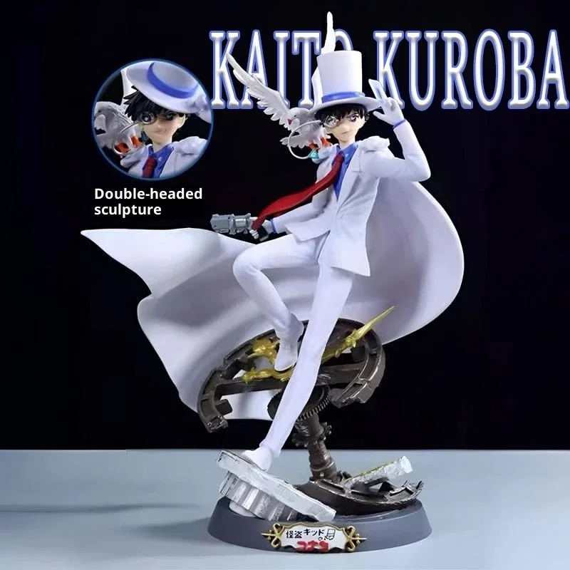 

2026 New Detective Conan Kaito Kid Gk Kaito Kuroba Pvc Anime Character Figurines Model Kit Desktop Ornaments Decoration Genuine