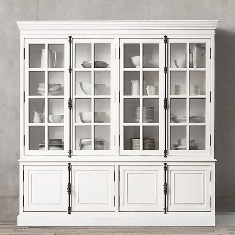American rural high-end fashion creative solid wood bookcase, simple oak study bookcase furniture