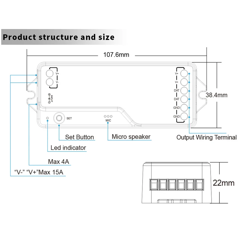 WS2812B WS2811 WS2814 SK6812 TUYA SPI WIFI RGBIC LED Controller Work With Google Home Alexa For WS2813 WS2815 5050 RGB LED Strip