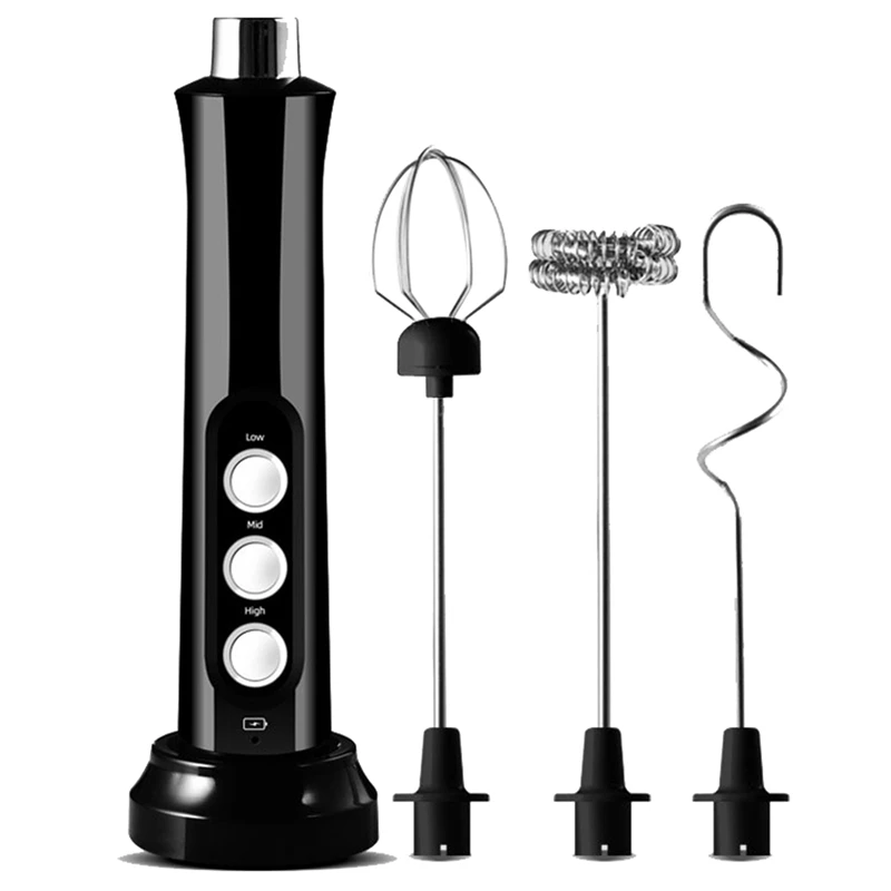 전기 우유 거품 제조기, 휴대용 포머, 고속 충전식 우유 음료 믹서, 커피 거품기, HFIL, 3 in 1