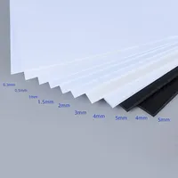 1Pcs ABS Plastic Board Thickness 1mm/1.5mm/2mm/3mm/4mm/5mm Model Sheet Material for DIY Model Part Accessories White/Black