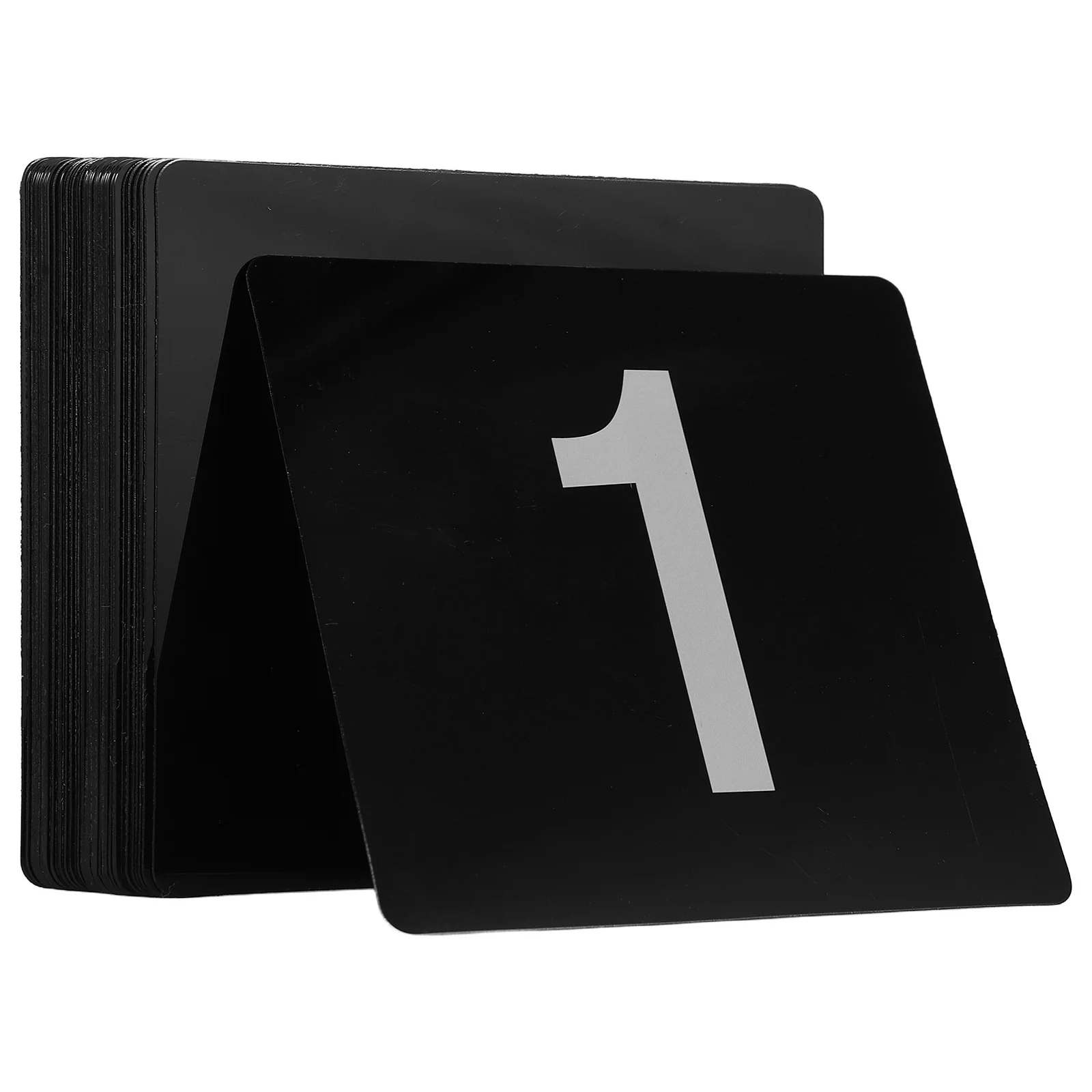 

50Pcs Table Number Cards Sleek PVC Double Sided Design Easy Identification for Wedding Reception Restaurant Cafe Bar Seating