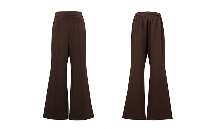 Amii Bootcut Pants Women Slimming Casual Minimalist Stretch Fit Long Trousers 2026 Autumn Embroidered Female Clothing 12613030