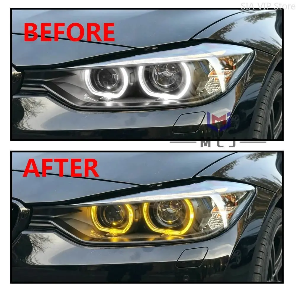 DRL Angel Eye Yellow Chip 63117398766 For BMW 3 Series F30 F31 F35 GT F34 2012-2015 Daytime Running Light Module Car Accessories