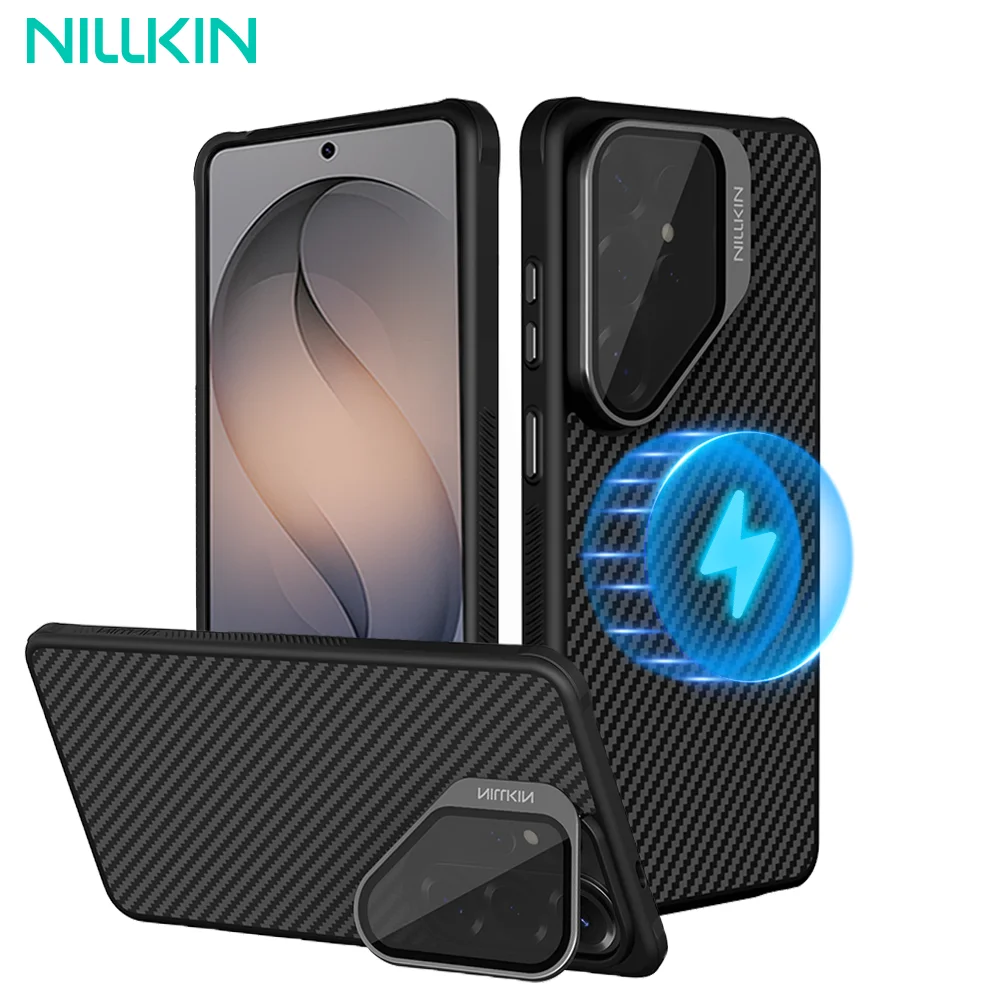 

NILLKIN Magsafe Aramid Fiber Case For Samsung Galaxy S26 Ultra With Kickstand Anti-Drop For Samsung S26 Ultra Magnetic Cases