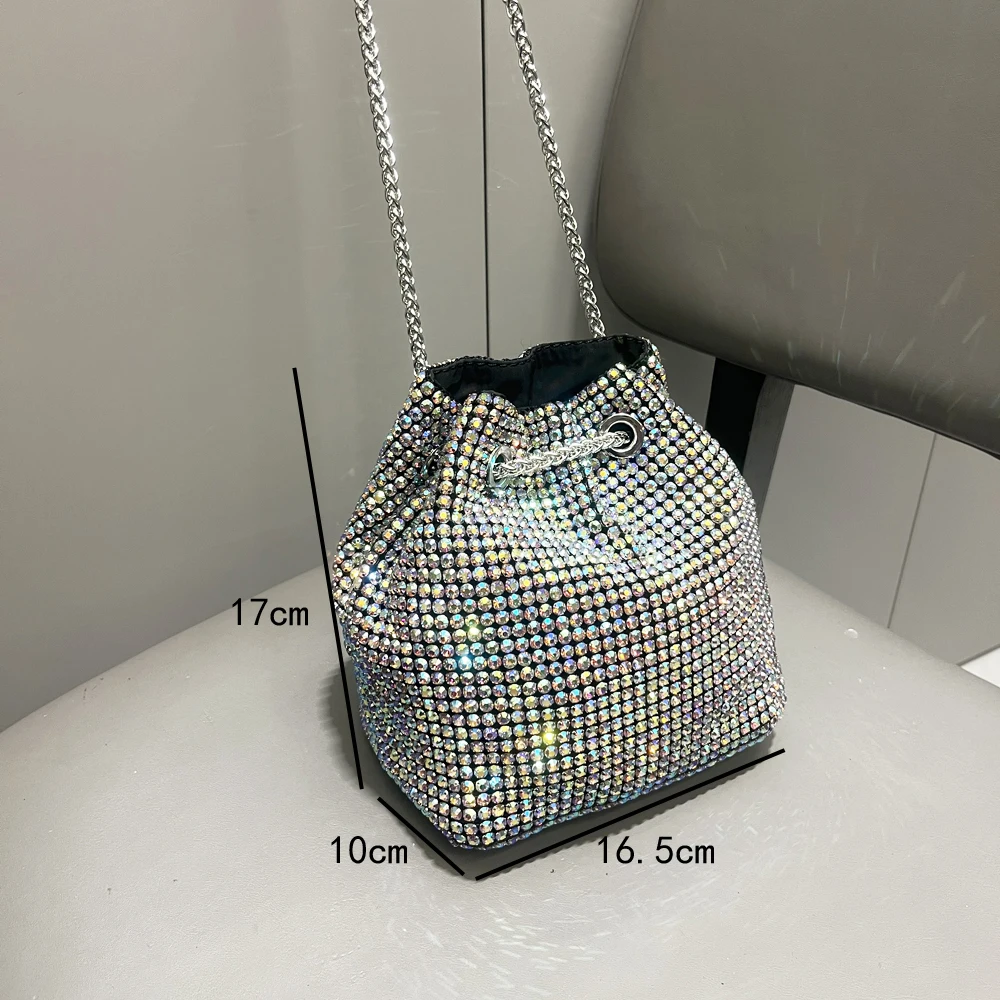 luxury Designer shoulder bag Handle Shining Rhinestones Evening clutch Bag Purse Crystal Purses and handbag Hobo Bags