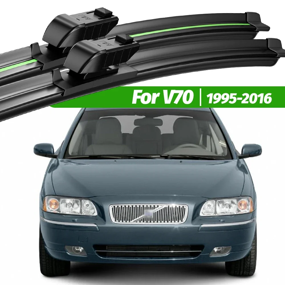 

For Volvo V70 MK1 MK2 MK3 1995-2016 2pcs Front Windshield Wiper Blades 2003 2005 2008 2010 Windscreen Window Accessories