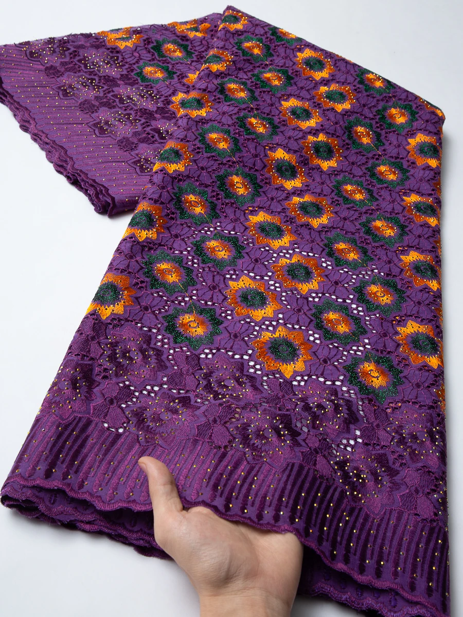 2026-tessuto-di-pizzo-voile-svizzero-in-cotone-viola-stile-africano-ricamo-floreale-per-abiti-eleganti-da-donna
