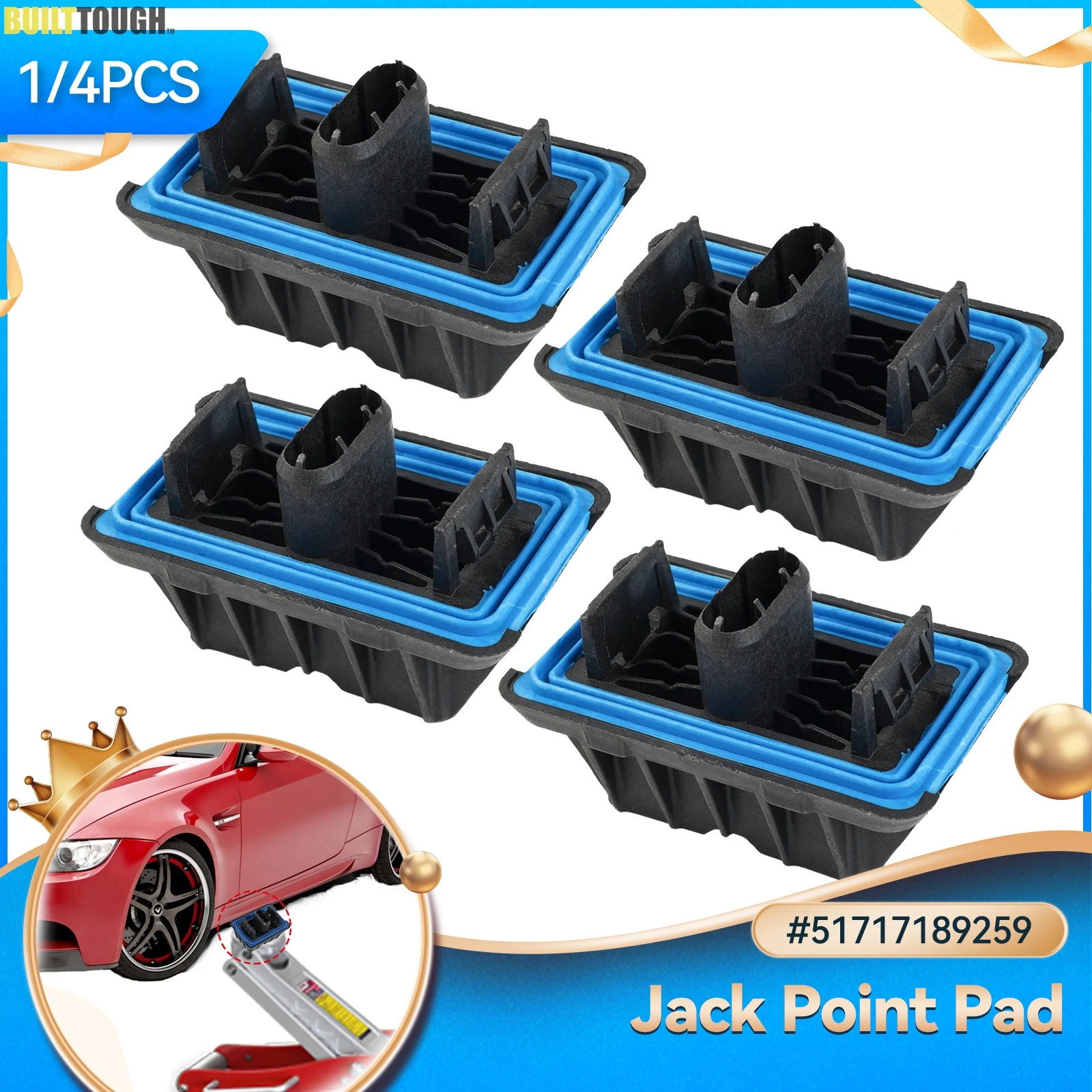 1/4pcs 51717189259 Under Car Jack Lift Jacking Point Support Pad Plug Block Cover for BMW X3 X4 X5 X6 E70 E71 E72 F26 F25 F15