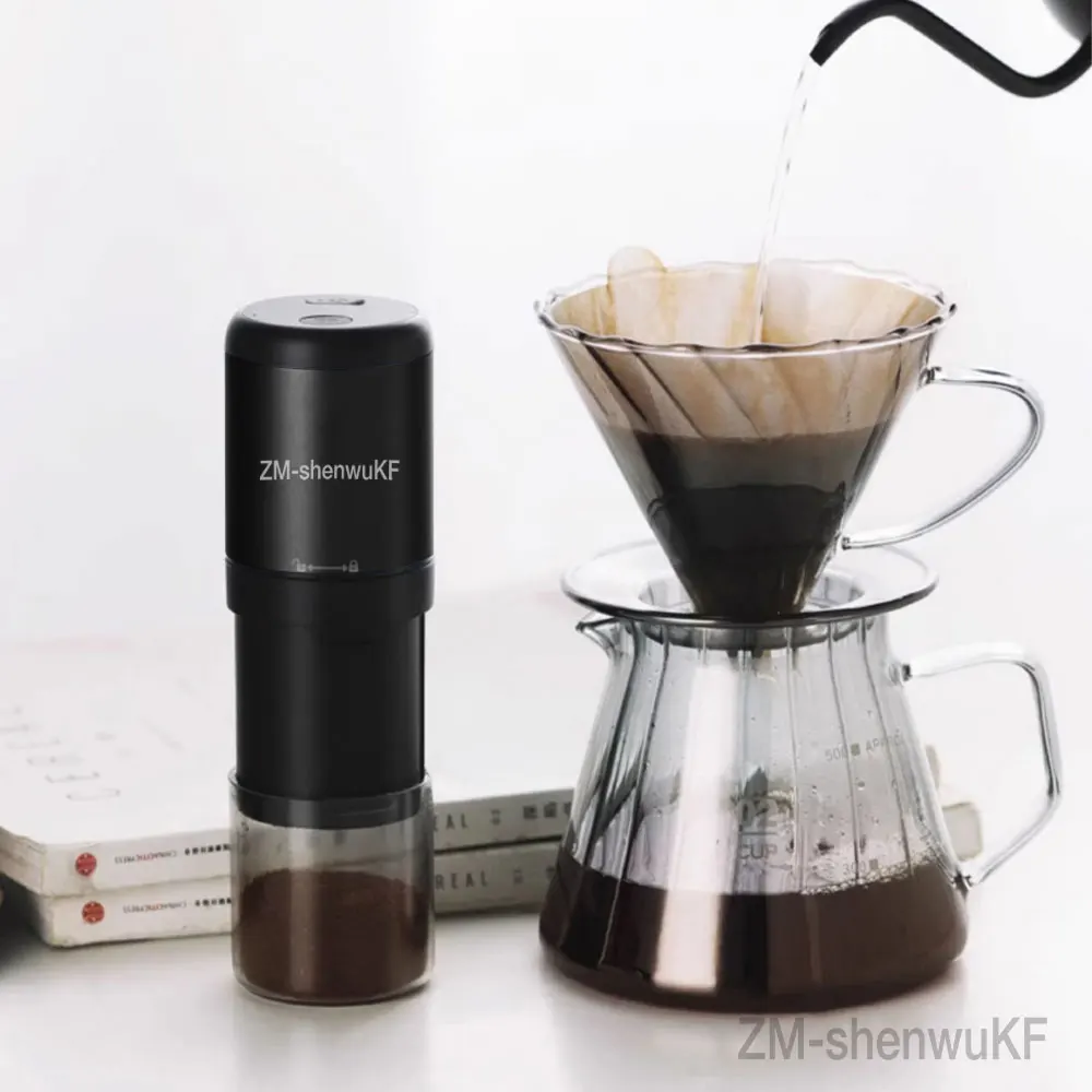 

ZM-ShenwuKF Coffee Grinder Electric Coffee Grinder Portable Coffee Bean Grinder USB Rechargeable for Christmas Birthday Gifts