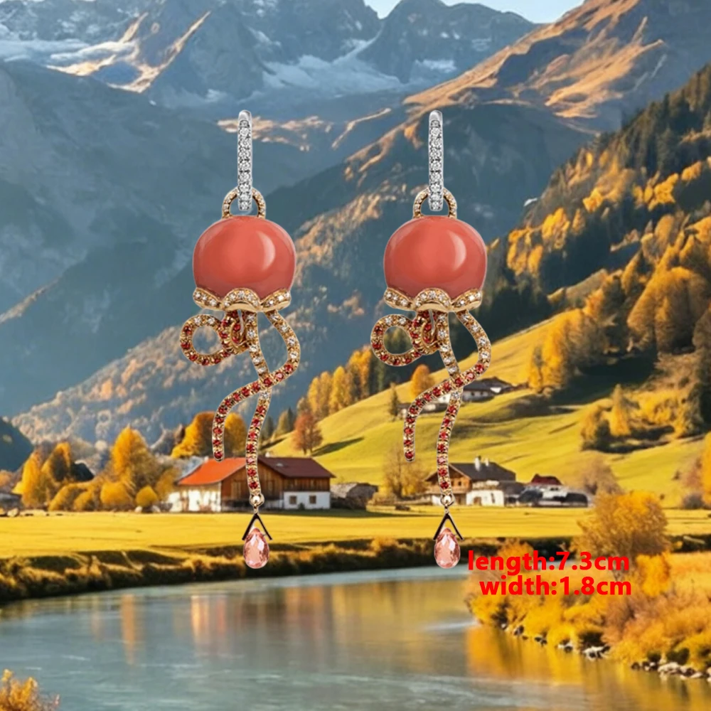 Chanteclers Retro Vintage Gold Stud Earrings 925 Sterling Silver Plated Classic Elegant Women Jewelry