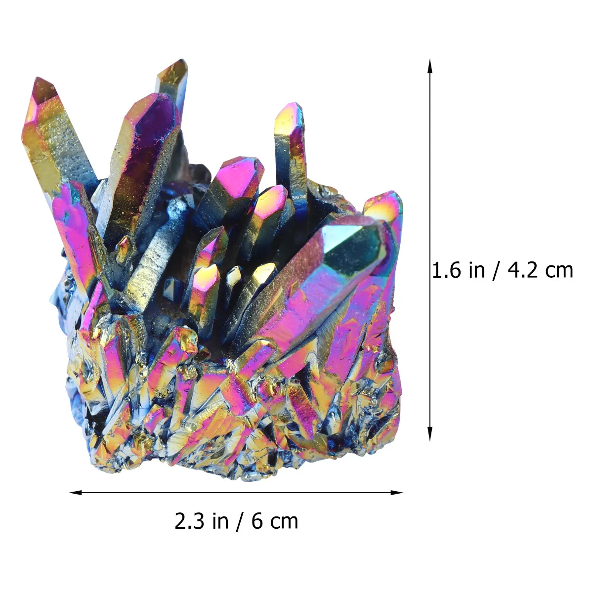 1Pcs Natural Colorful Amethyst Crystal Cluster Ornament for Home Office Aquarium Fish Tank Desk Decoration Gift