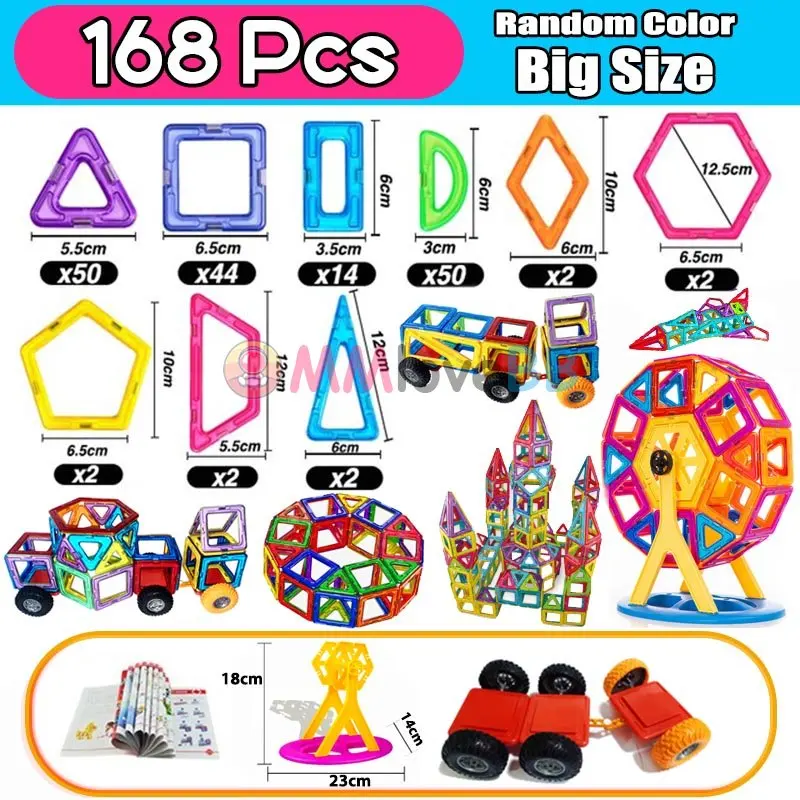 Magneten Speelgoed voor kinderen Big Size Plus Magnetische blokken voor kinderen Designer Constructor Set Speelgoed voor jongens Bouwstenen