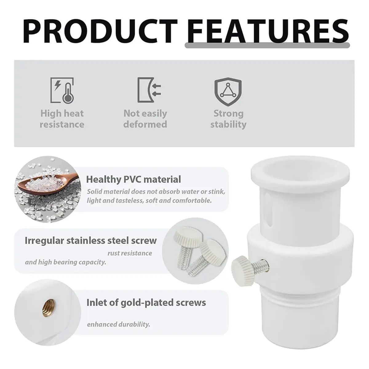 2 Pcs Pool Umbrella Pole Stabilizer Insert Sleeve Adapter, Fit 1.5