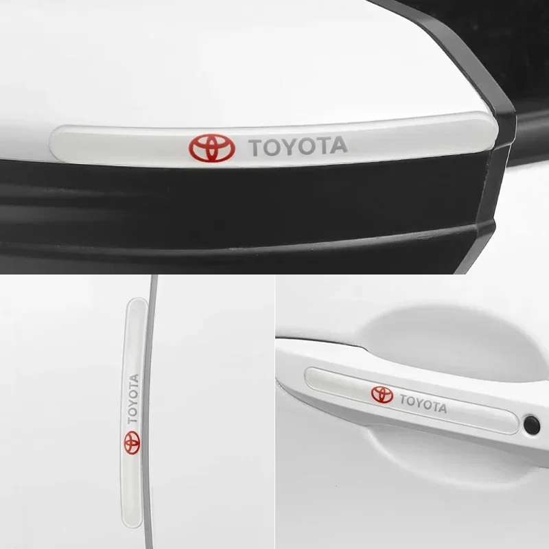 

4/8p Transparent Car Door Handle Bowl Bumper Sticker for Toyota Corolla RAV4 Yaris Prius Avensis Auris Aygi HRV Auto Accessor