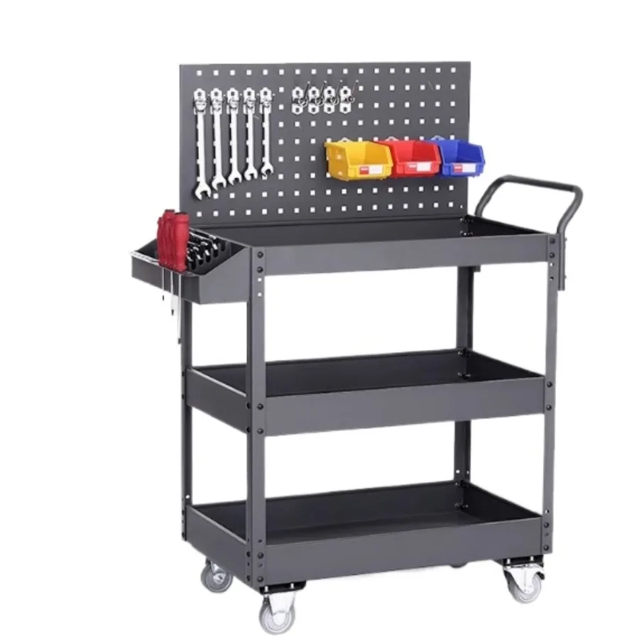 3 Tier Rolling Tool Cart,Mechanic Tool Cart on Wheels,440 LBS Capacity Tool Storage Cart for Garage,Warehouse